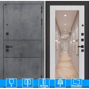 Входная дверь INFINITY с Зеркалом 18 - Сандал белый