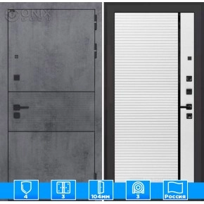 Входная дверь INFINITY 22 - Белый софт, черная вставка