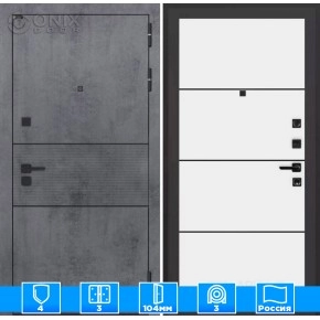 Входная дверь INFINITY 25 - Белый софт, черный молдинг