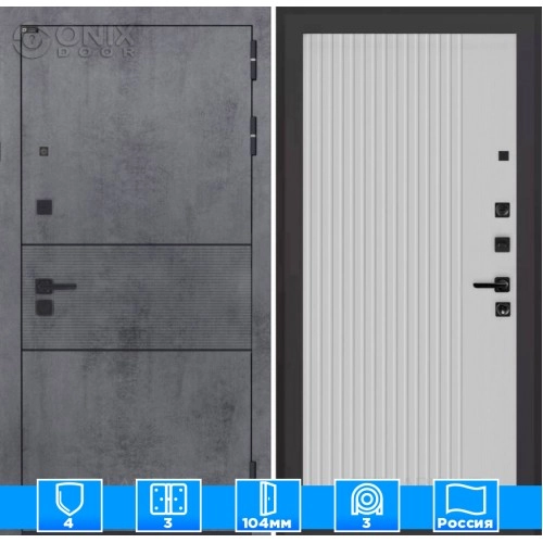 Входная дверь INFINITY 29 - Белый рельеф софт