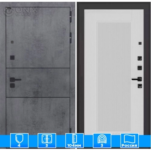 Входная дверь INFINITY 30 - Белый рельеф софт