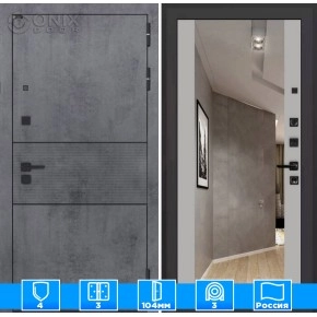 Входная дверь INFINITY с Зеркалом Максимум - Грей софт