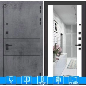 Входная дверь INFINITY с Зеркалом Максимум - Белый софт