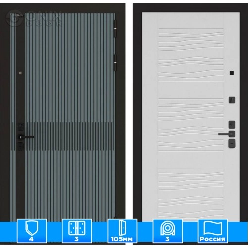 Входная дверь ISSIDA 06 - Белое дерево