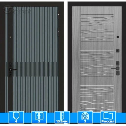 Входная дверь ISSIDA 06 - Сандал серый