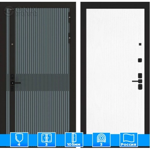 Входная дверь ISSIDA 07 - Белое дерево
