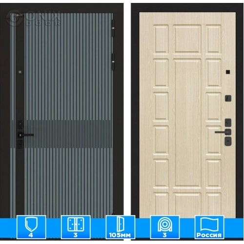 Входная дверь ISSIDA 12 - Беленый дуб