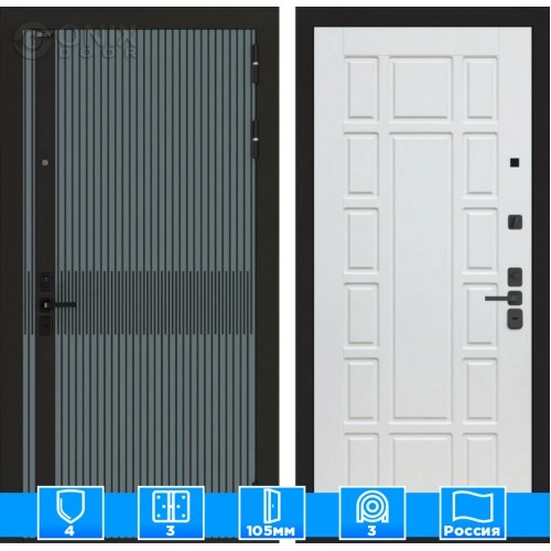 Входная дверь ISSIDA 12 - Белое дерево