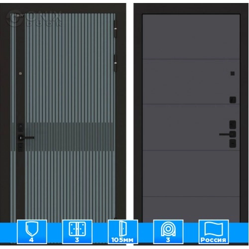 Входная дверь ISSIDA 13 - Графит софт