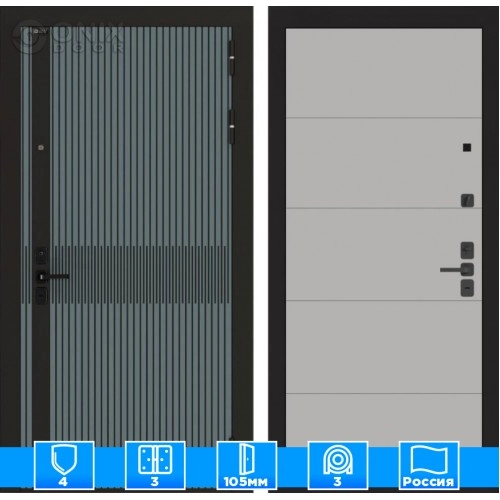 Входная дверь ISSIDA 13 - Грей софт