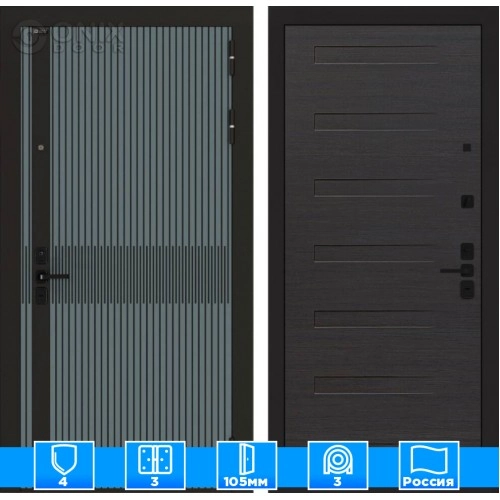 Входная дверь ISSIDA 14 - Эковенге горизонтальный