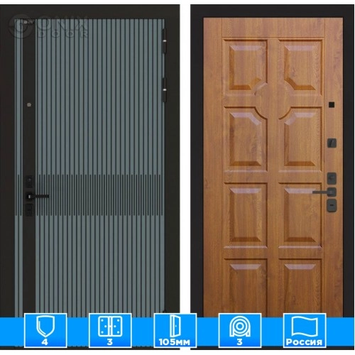 Входная дверь ISSIDA 17 - Золотой дуб