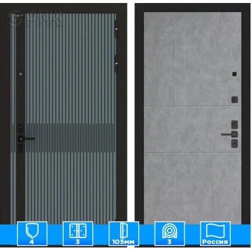 Входная дверь ISSIDA 21 - Бетон светлый