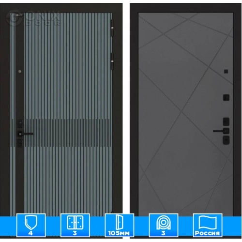 Входная дверь ISSIDA 24 - Графит софт