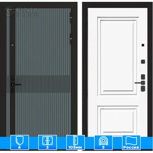 Входная дверь ISSIDA 26 - Эмаль RAL 9003