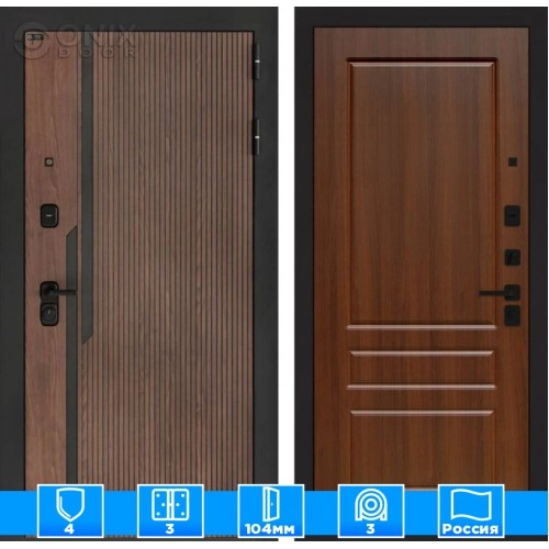 Входная дверь KARMINA 03 - Орех бренди