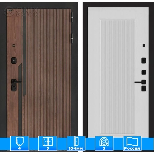 Входная дверь KARMINA 30 - Белый рельеф софт