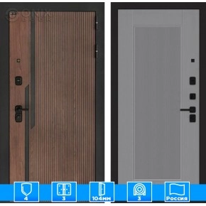 Входная дверь KARMINA 30 - Серый рельеф софт