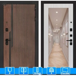 Входная дверь KARMINA с Зеркалом 18 - Сандал белый