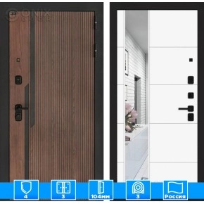 Входная дверь KARMINA с Зеркалом 19 - Белый софт