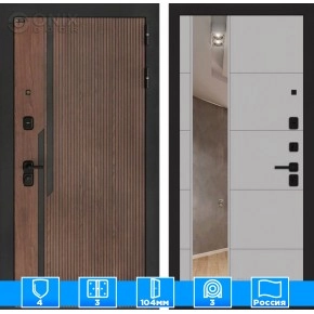 Входная дверь KARMINA с Зеркалом 19 - Грей софт