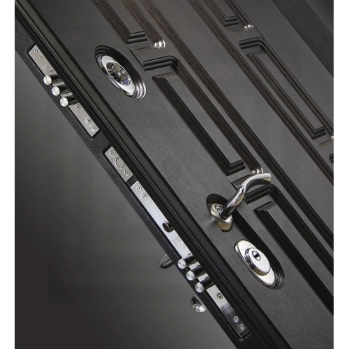 Входная дверь Нью-Йорк с Зеркалом 32 тонированным - Серыйрельефсофт