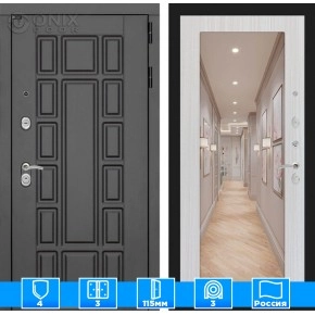 Входная дверь Нью-Йорк с Зеркалом 18 - Сандал белый