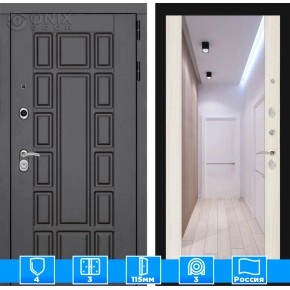 Входная дверь Нью-Йорк с Зеркалом Максимум - Сандал белый