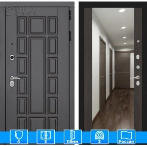 Входная дверь Нью-Йорк с Зеркалом Максимум - Венге