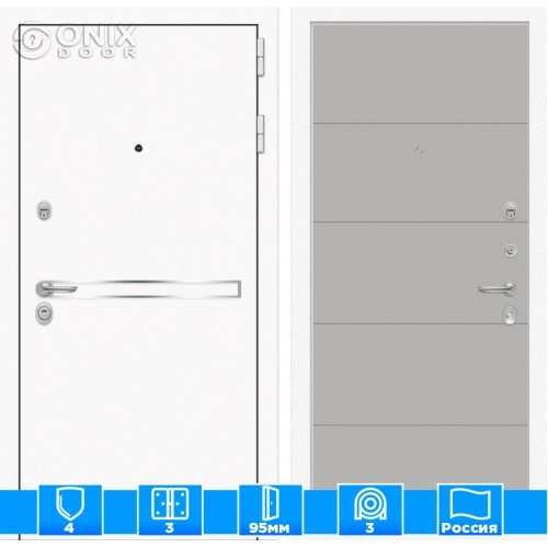 Входная дверь Лайн WHITE 13 - Грей софт