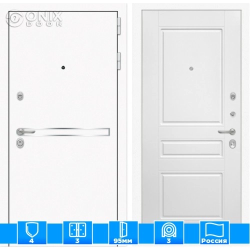 Входная дверь Лайн WHITE 03 - Белый софт