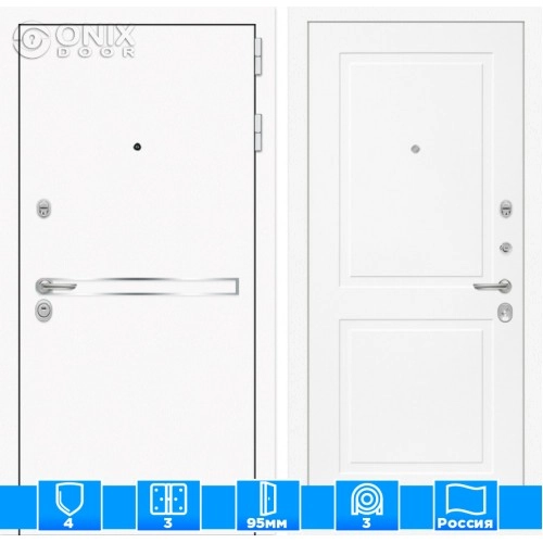 Входная дверь Лайн WHITE 11 - Белый софт