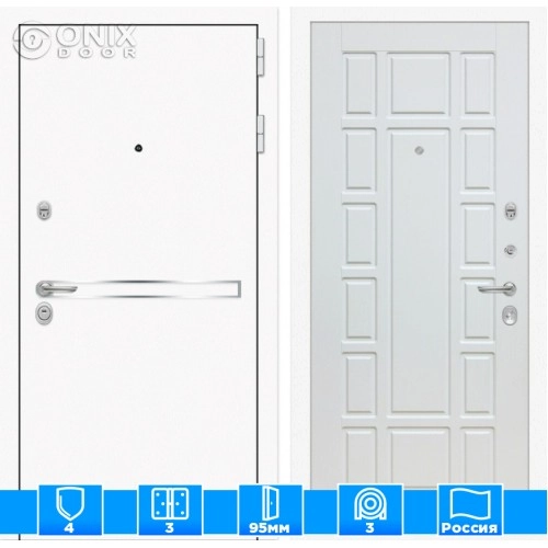 Входная дверь Лайн WHITE 12 - Белое дерево