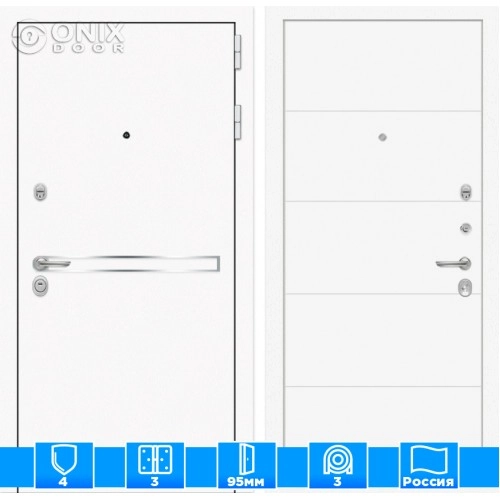 Входная дверь Лайн WHITE 13 - Белый софт