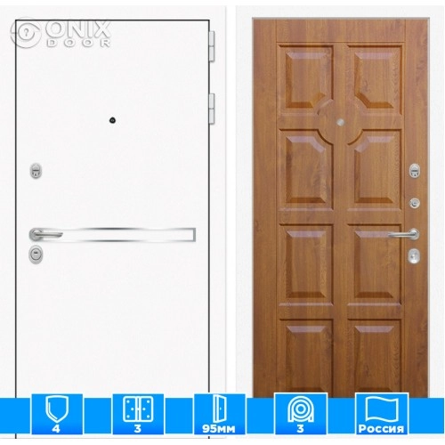 Входная дверь Лайн WHITE 17 - Золотой дуб