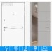 Входная дверь Лайн WHITE с Зеркалом 19 - Грей софт