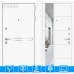 Входная дверь Лайн WHITE с Зеркалом 19 - Белый софт