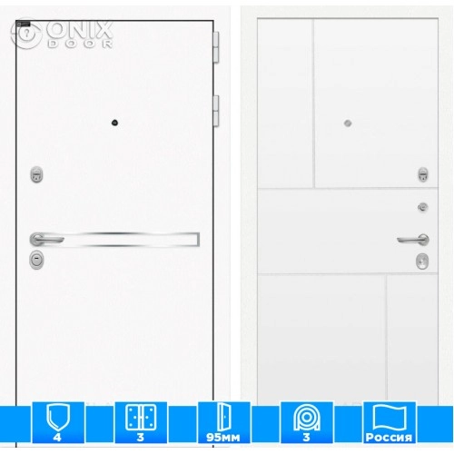 Входная дверь Лайн WHITE 21 - Белый софт