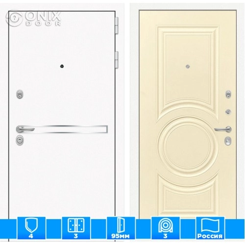 Входная дверь Лайн WHITE 23 - Шампань софт