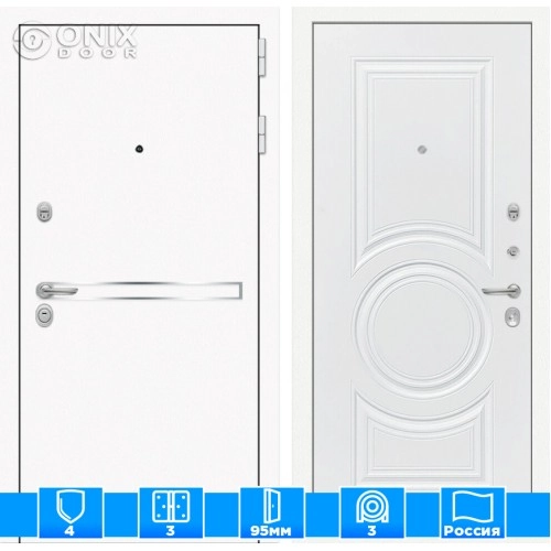 Входная дверь Лайн WHITE 23 - Белый софт