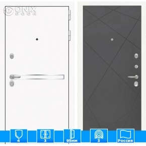 Входная дверь Лайн WHITE 24 - Графит софт