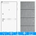 Входная дверь Лайн WHITE 25 - Бетон светлый, черный молдинг