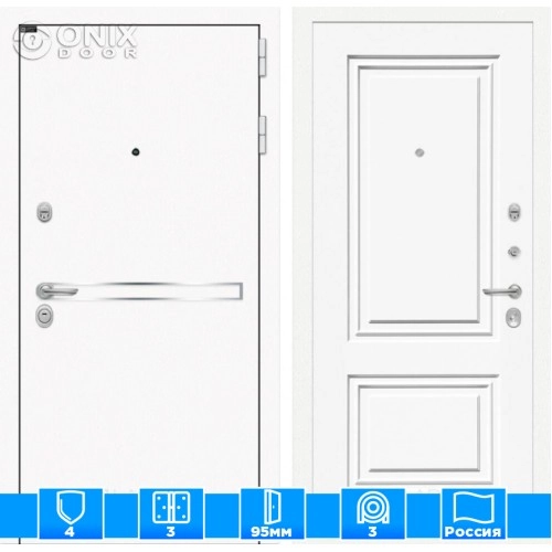Входная дверь Лайн WHITE 26 - Эмаль RAL 9003