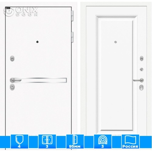 Входная дверь Лайн WHITE 27 - Эмаль RAL 9003