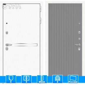 Входная дверь Лайн WHITE 29 - Серый рельеф софт