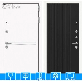 Входная дверь Лайн WHITE 29 - Черный кварц