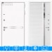 Входная дверь Лайн WHITE 31 - Белый софт, зеркальная вставка с тонировкой
