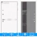 Входная дверь Лайн WHITE с Зеркалом 32 тонированным - Серыйрельефсофт
