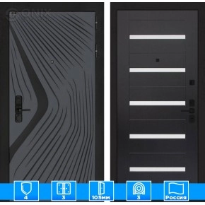 Входная дверь LEOLAB 01 - Венге, стекло белое