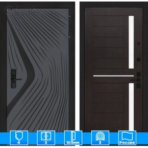 Входная дверь LEOLAB 02 - Венге, стекло белое